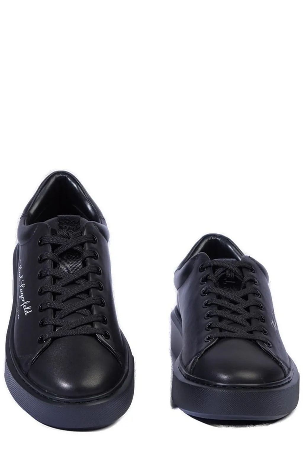 Karl Lagerfeld Logo Embossed Lace-Up Trainers
