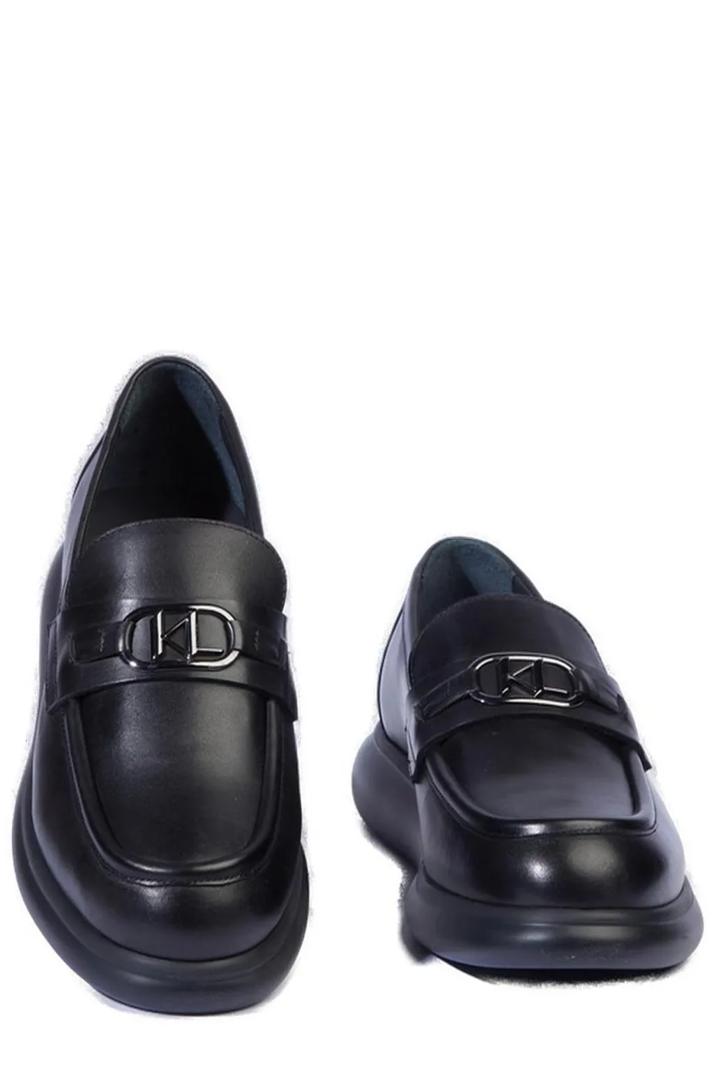 Karl Lagerfeld Logo Plaque Slip-On Loafers