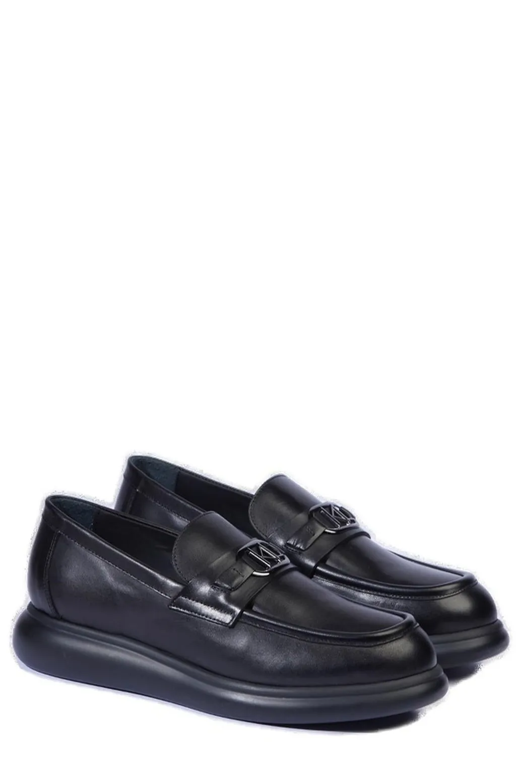Karl Lagerfeld Logo Plaque Slip-On Loafers