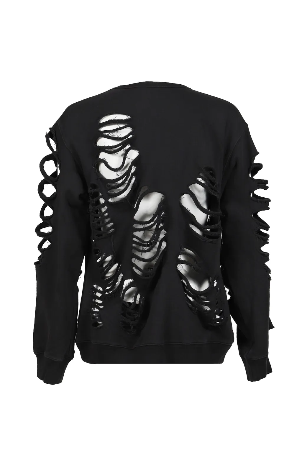 Distressed Crewneck / Black
