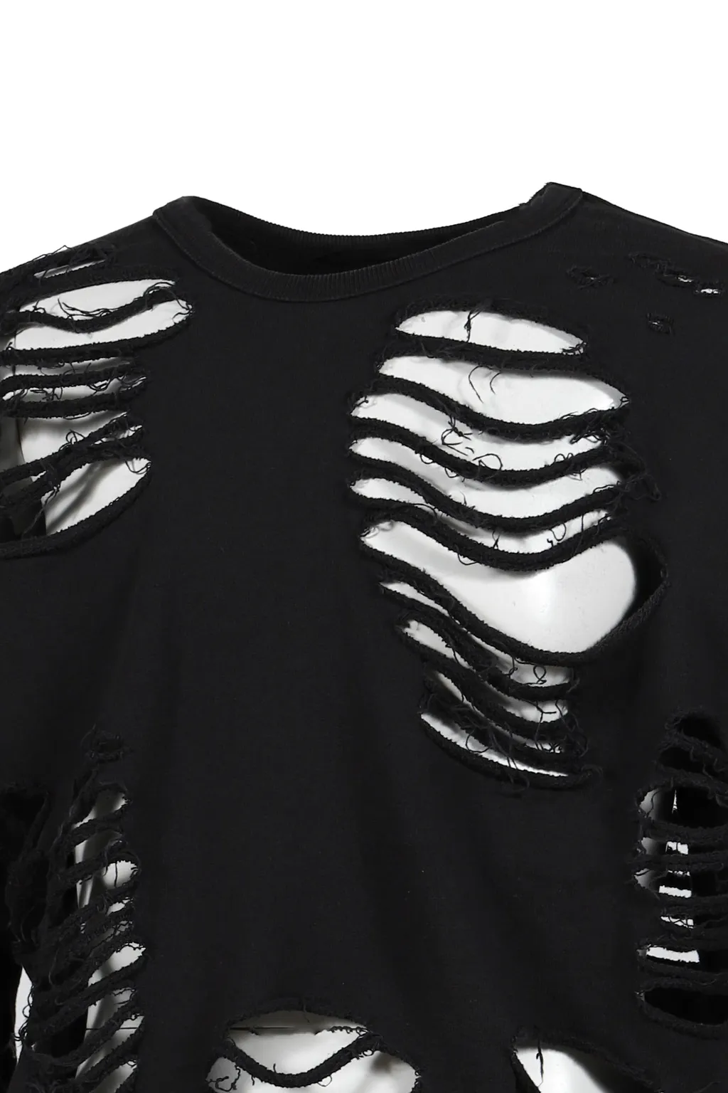 Distressed Crewneck / Black