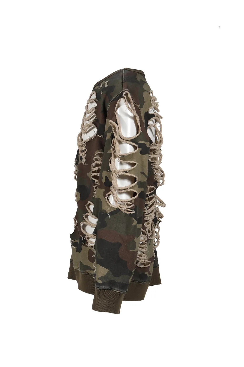 Distressed Crewneck / Camo