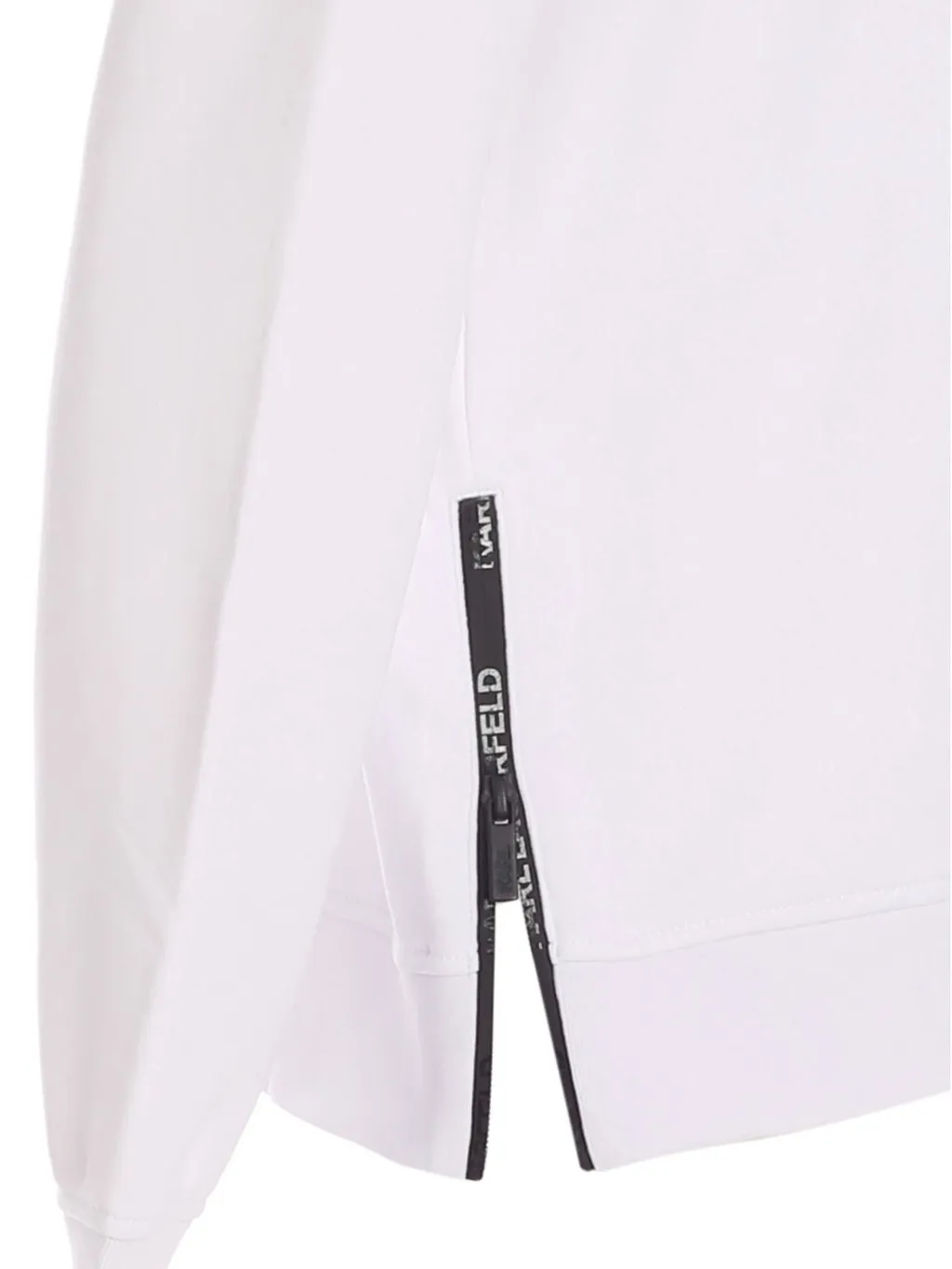 Karl Lagerfeld Logo Printed Zip-Detailed Sweatshirt