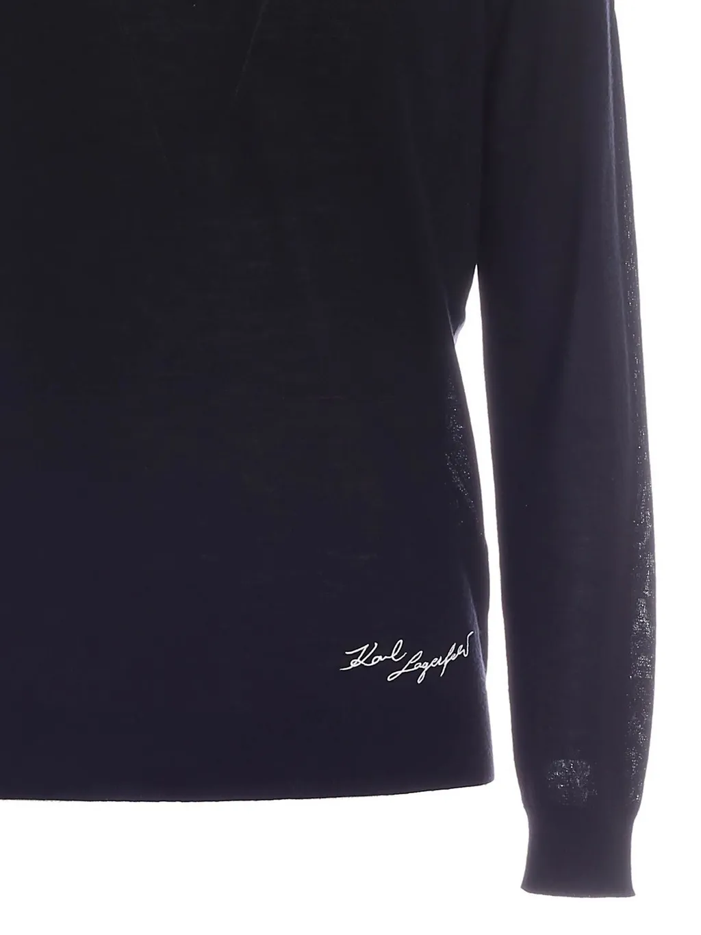 Karl Lagerfeld Signature Printed Crewneck Pullover