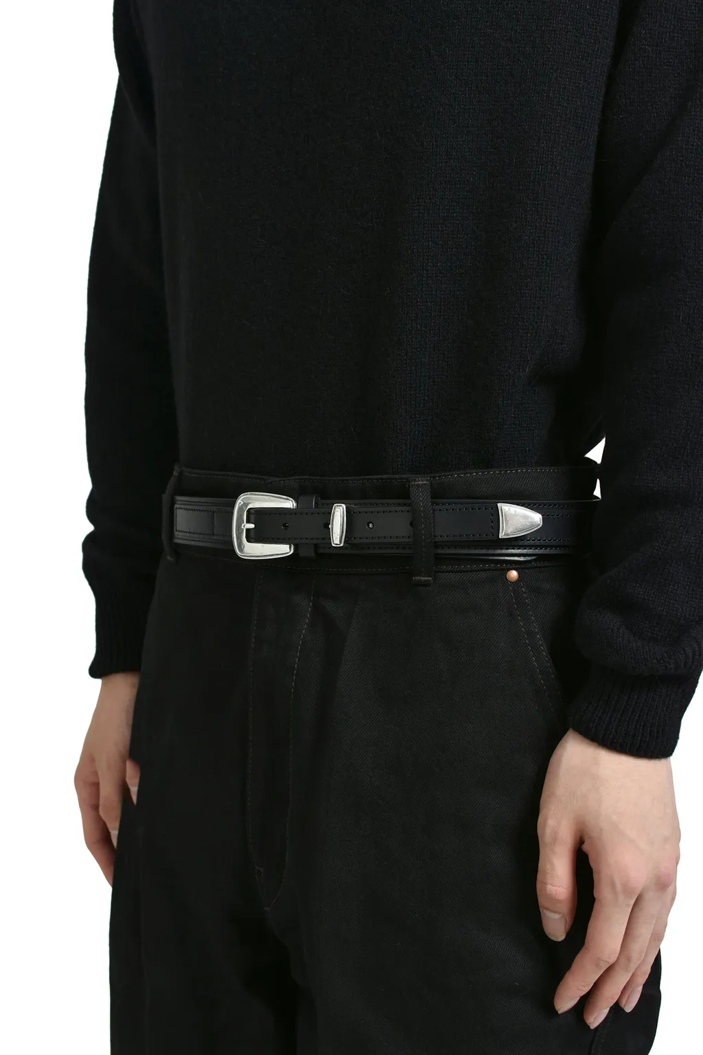 Minimal Western Belt / Black