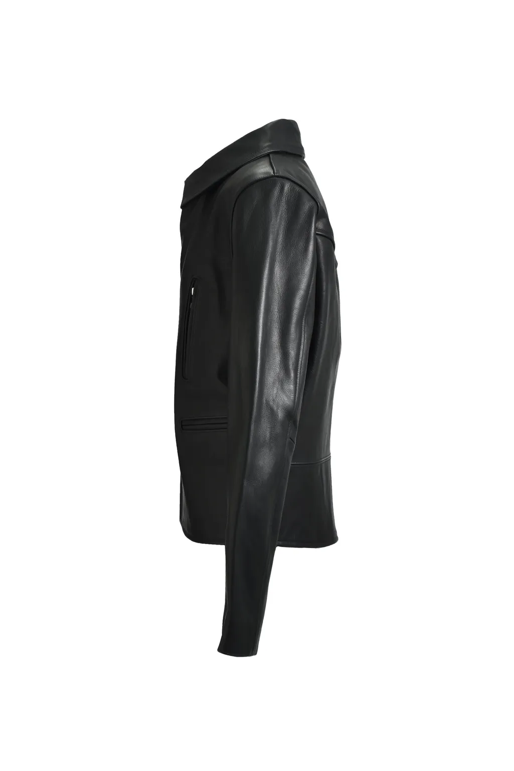 Classic Motorcycle Leather Jacket / Blk