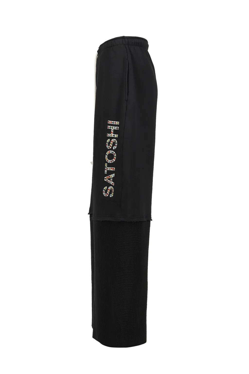 Studded Double Layer Sweatpant / Blk
