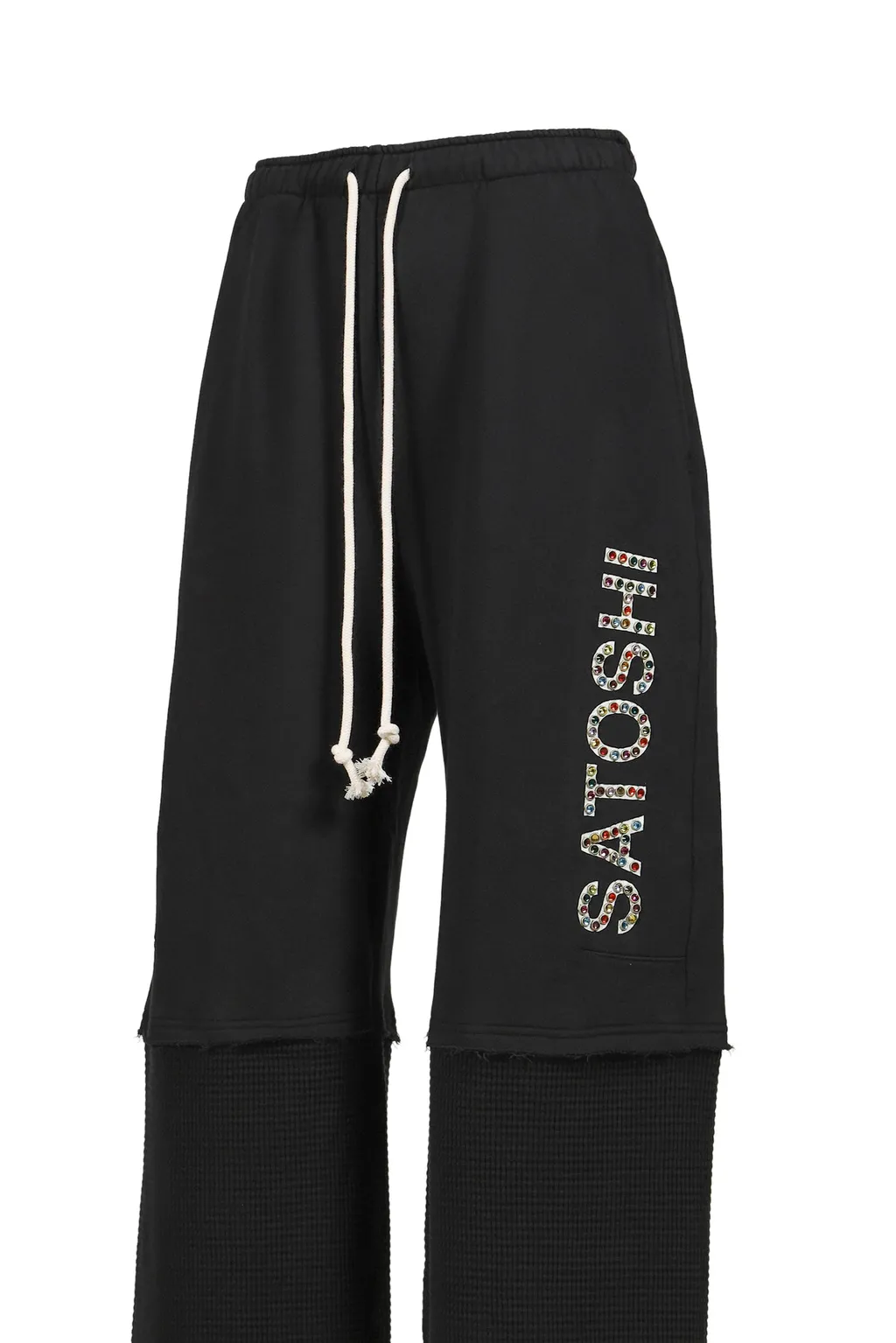 Studded Double Layer Sweatpant / Blk