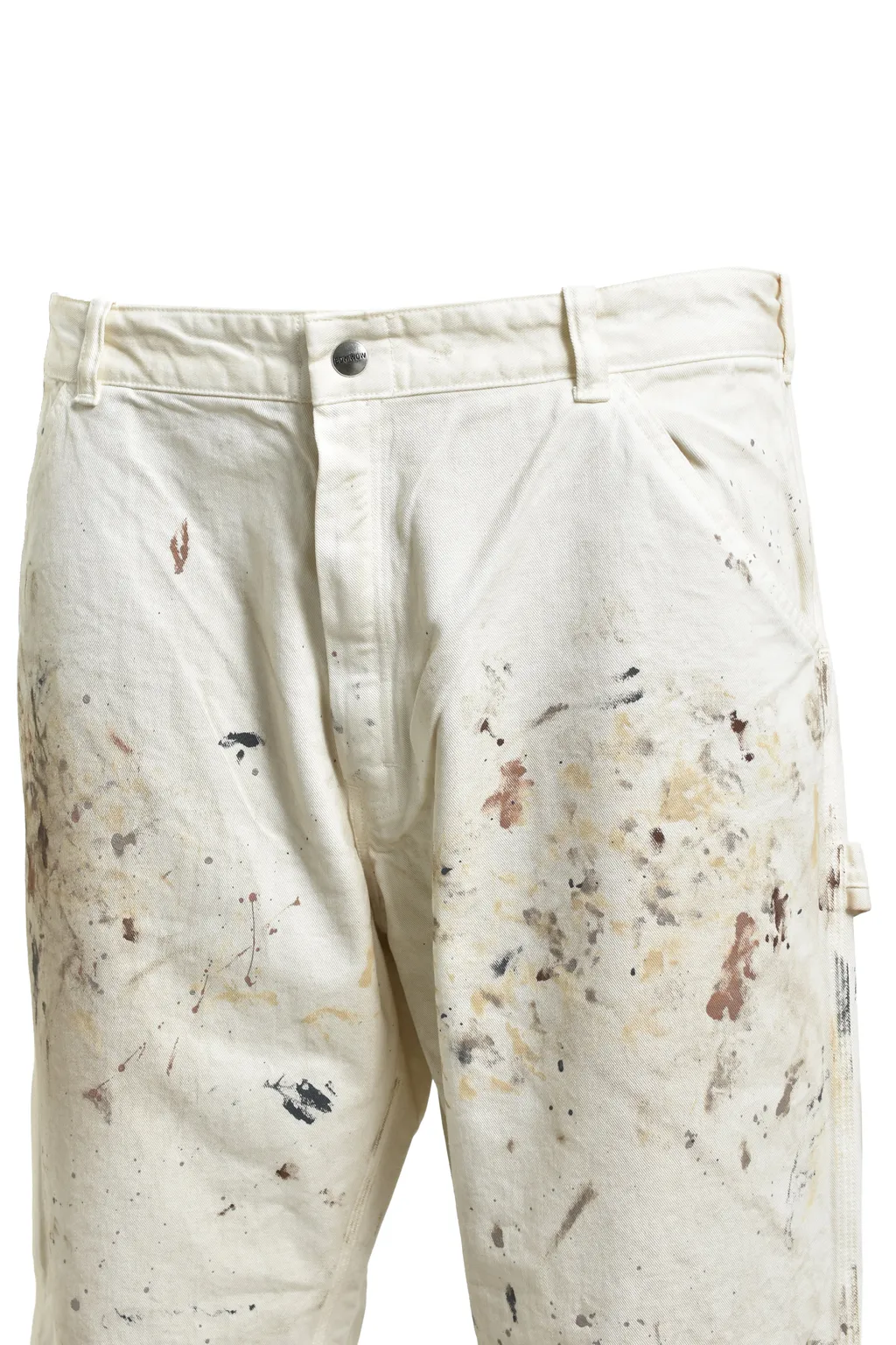 Painter's Paint Stained Painter Pants / Aged Wht