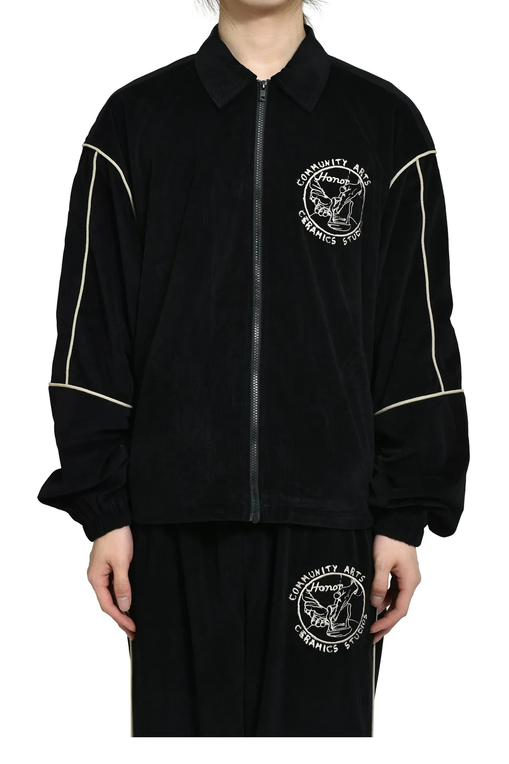 Piping Track Jacket / Black
