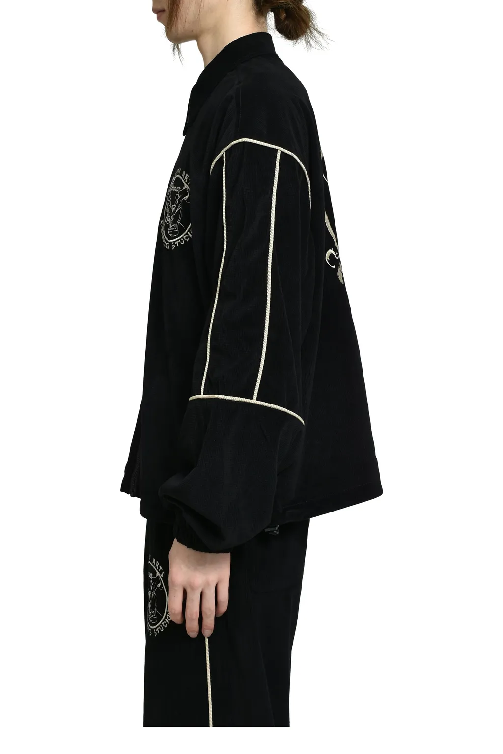 Piping Track Jacket / Black