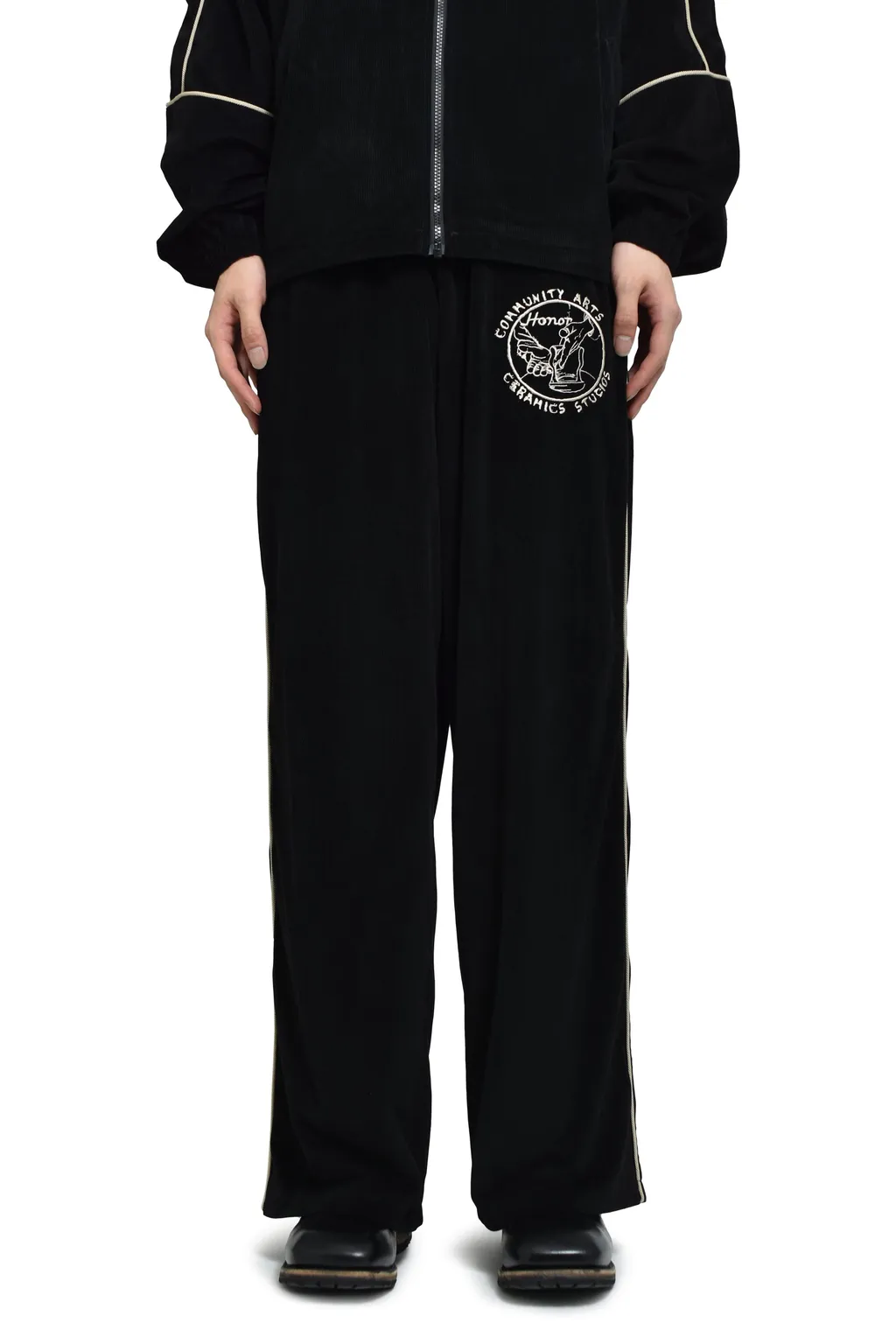 Piping Track Pant / Black
