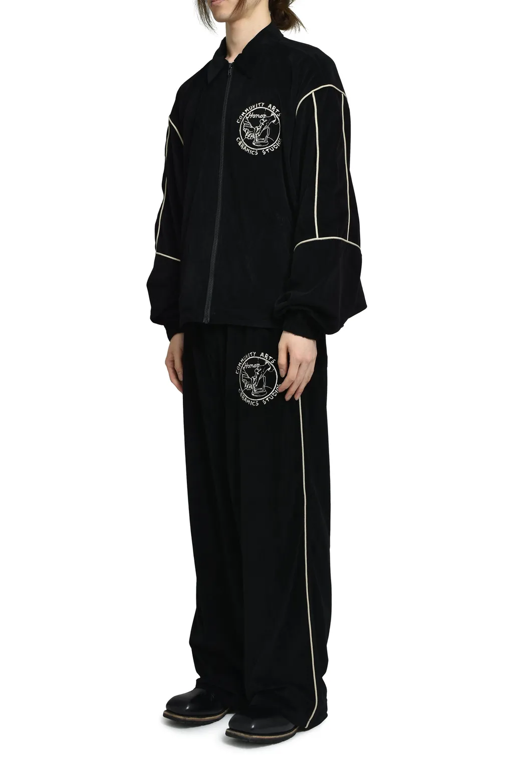 Piping Track Pant / Black