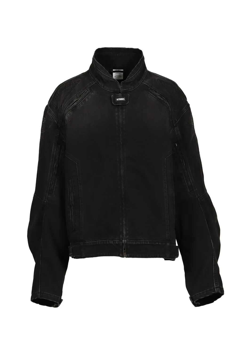 Racing Denim Jacket / Vtg Blk