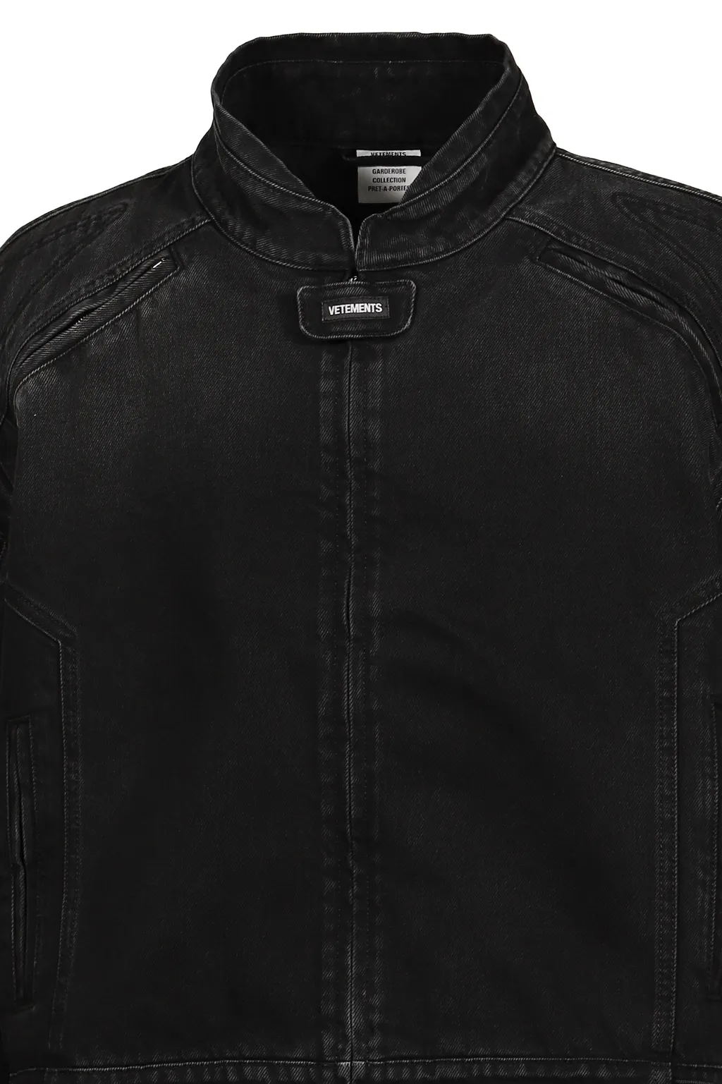 Racing Denim Jacket / Vtg Blk