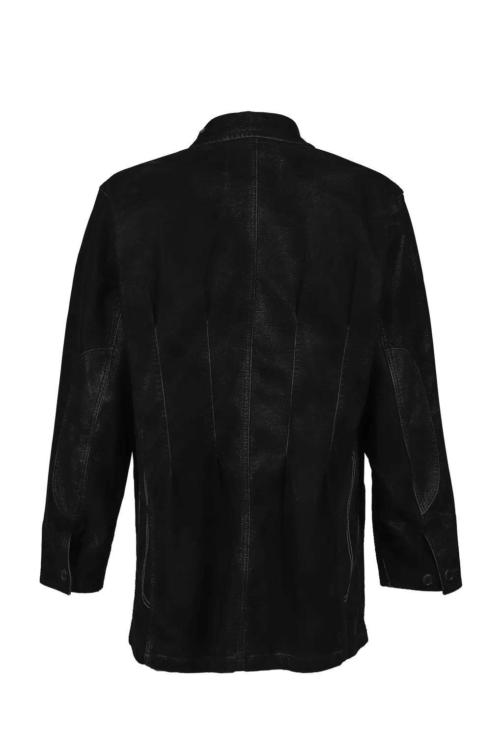 Artificial Leather Hunting Jacket / Blk