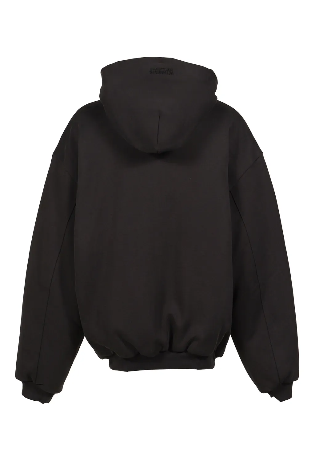 Puffed Oversized Zip-Up Hoodie / Washed Blk