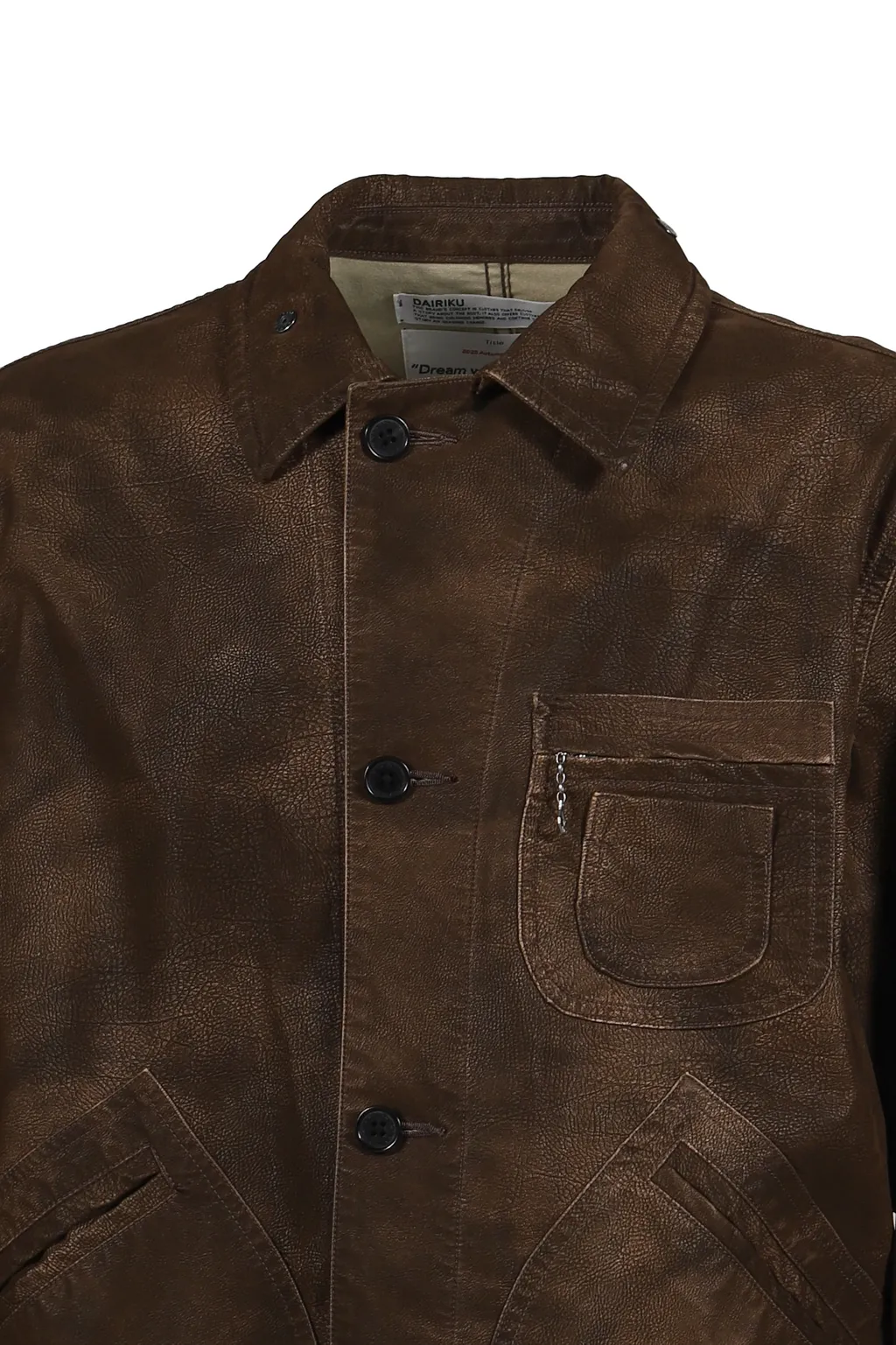 Artificial Leather Hunting Jacket / Brw