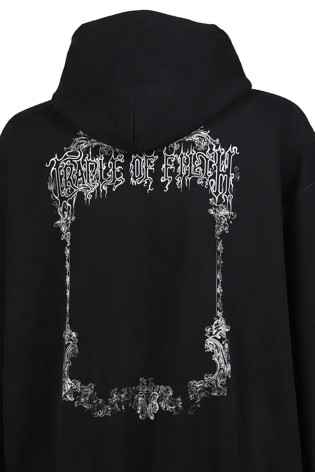 Cof Butterfly Oversized Zip-Up Hoodie / Washed Blk