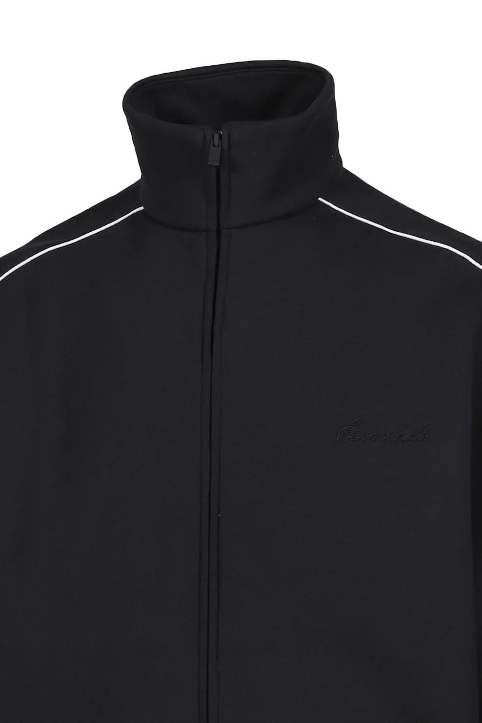 Modern Fit Fleece Track Jacket / Jet Blk/Cloud Wht