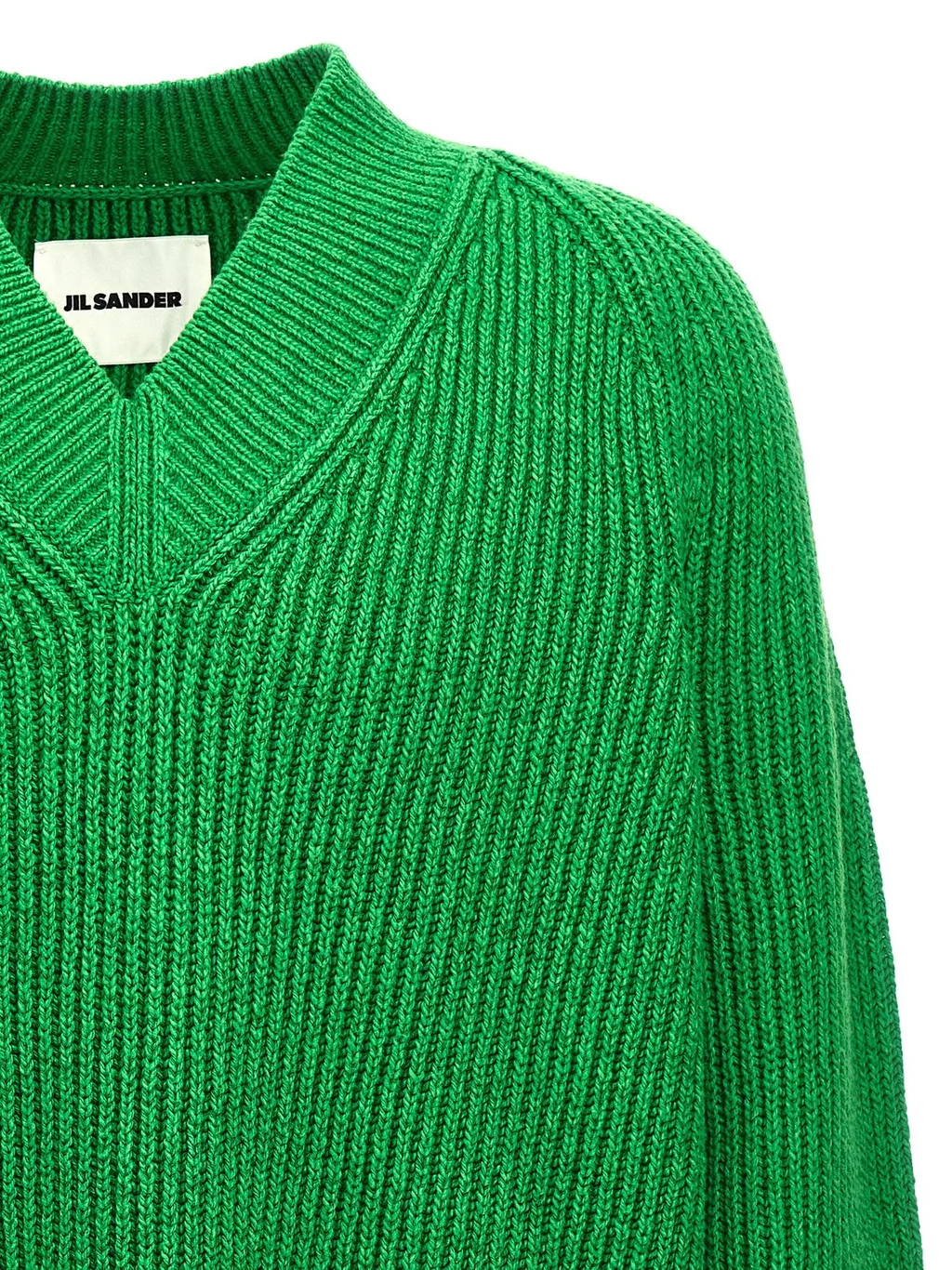 Jil Sander V-Neck Knitted Oversized Jumper