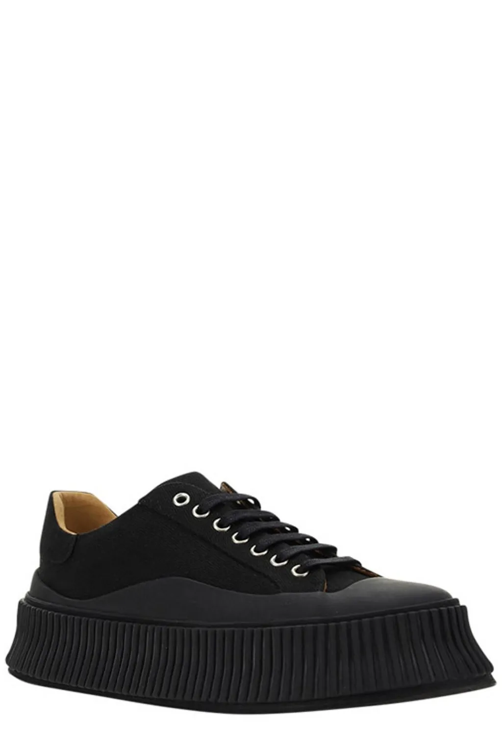 Jil Sander Round Toe Lace-Up Sneakers