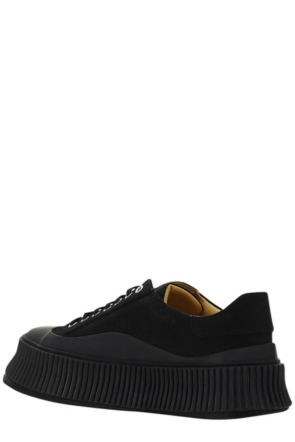 Jil Sander Round Toe Lace-Up Sneakers