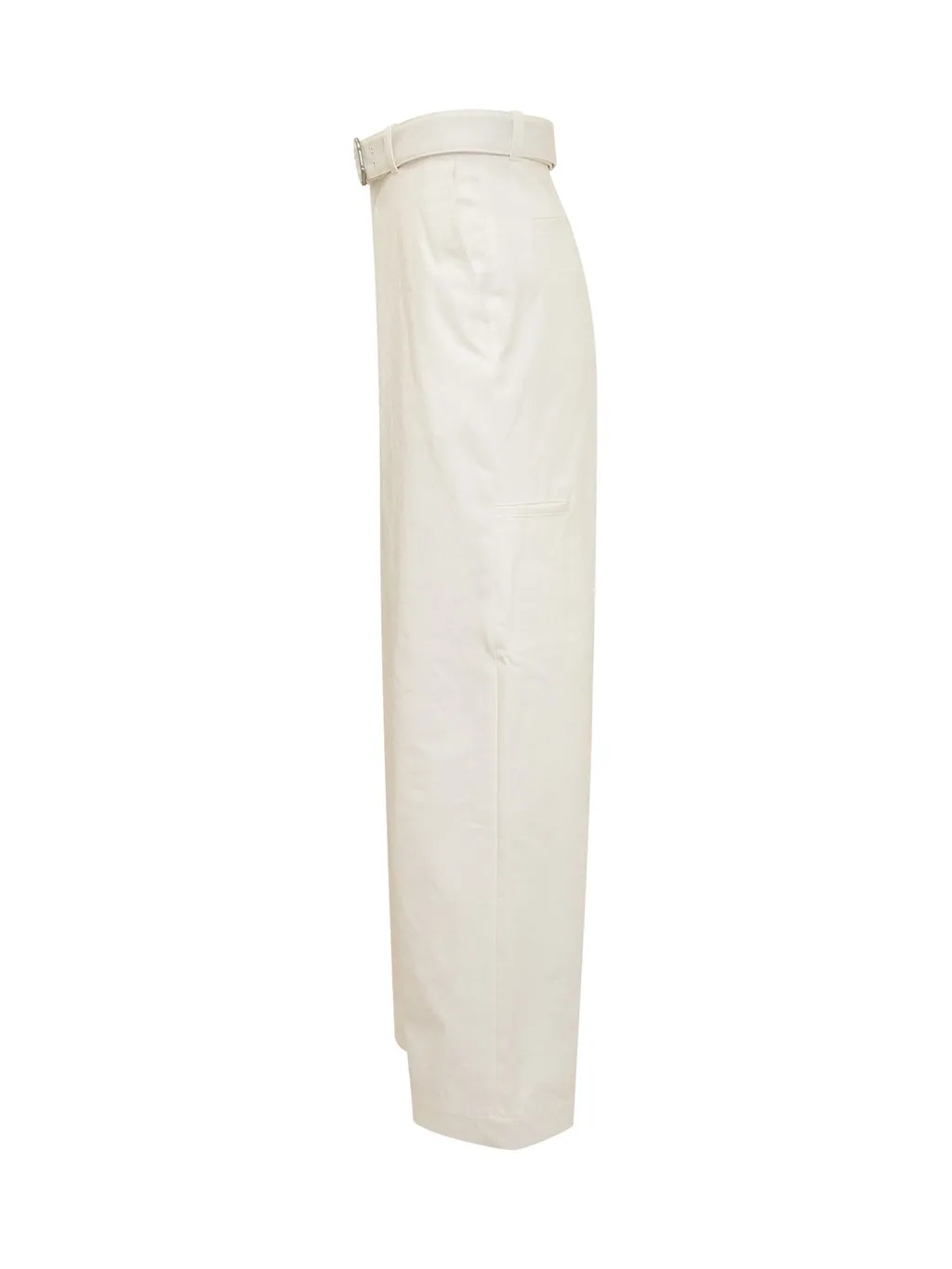 Jil Sander Belted-Waist Wide-Leg Pants