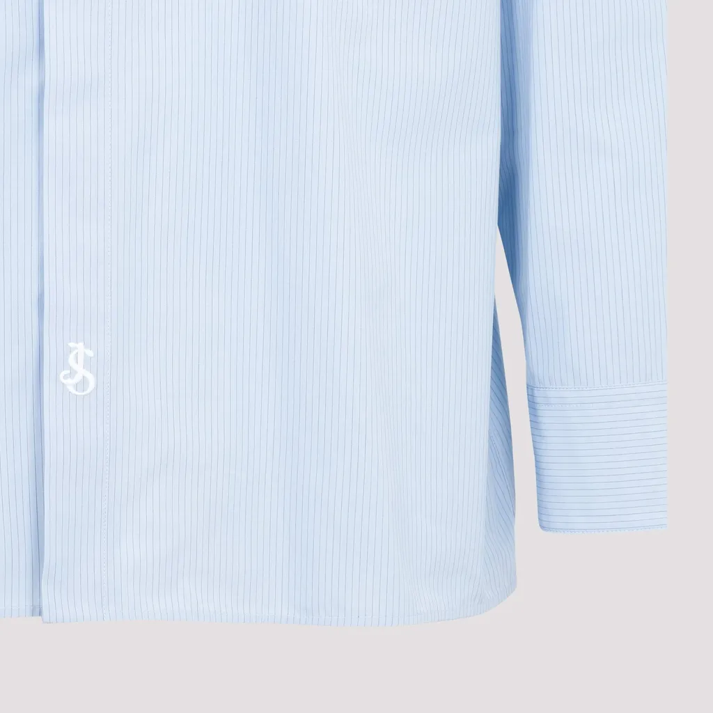 Jil Sander Pinstriped Long-Sleeved Shirt