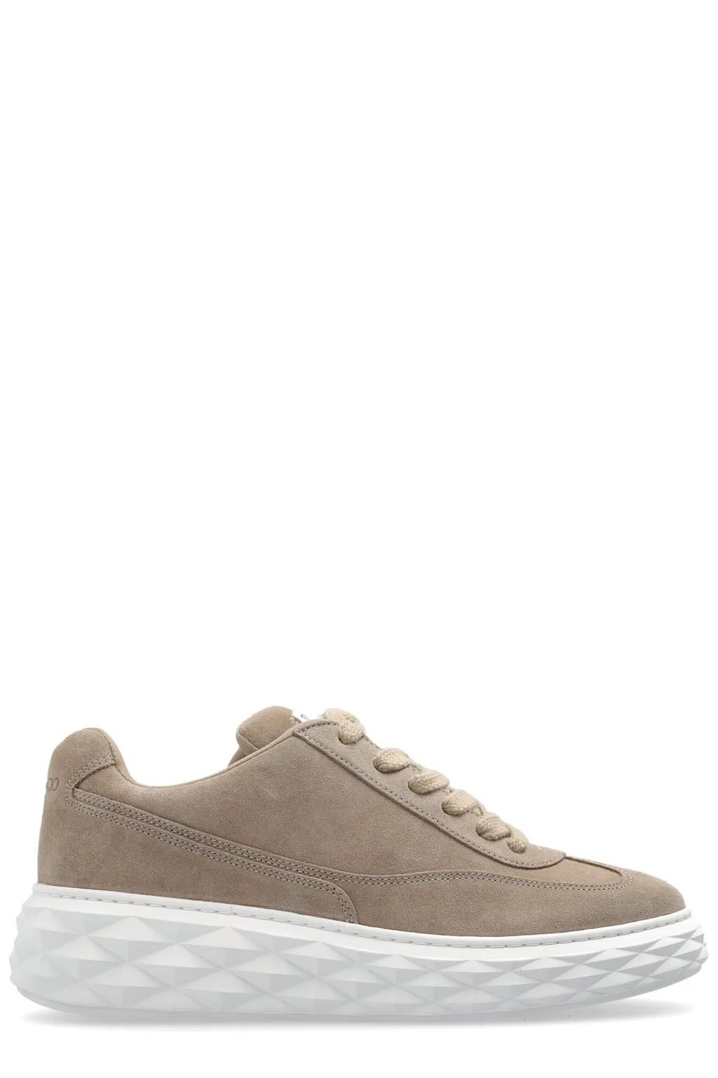 Jimmy Choo Round Toe Lace-Up Sneakers