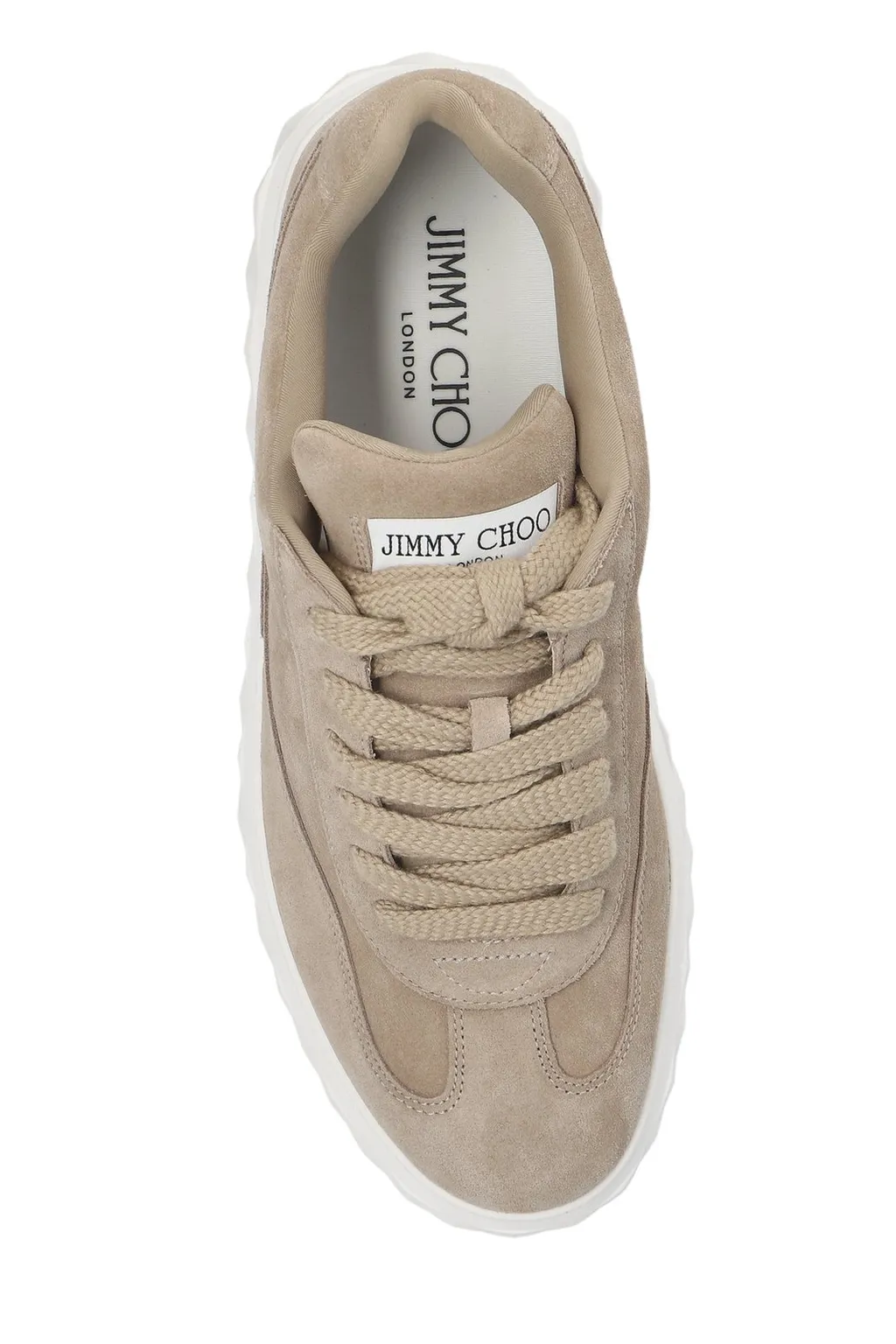 Jimmy Choo Round Toe Lace-Up Sneakers
