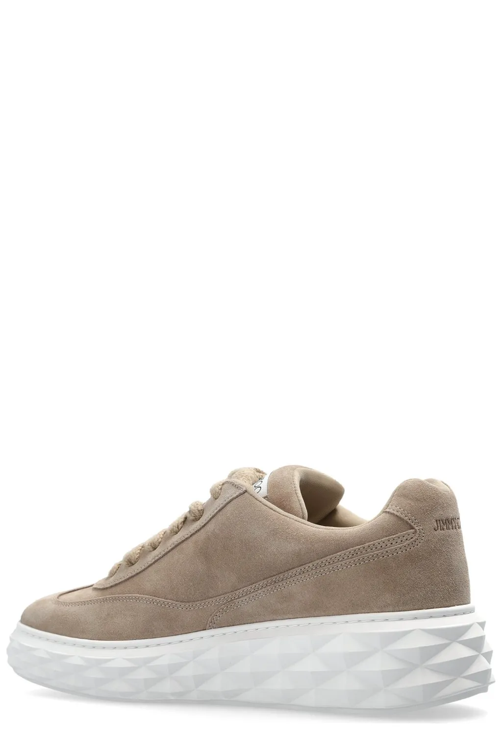 Jimmy Choo Round Toe Lace-Up Sneakers