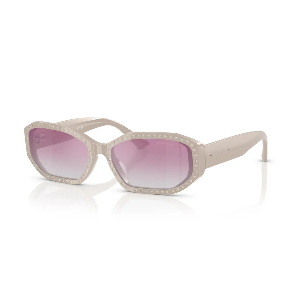 Jimmy Choo Eyewear Studded Geometric Frame Sunglasses