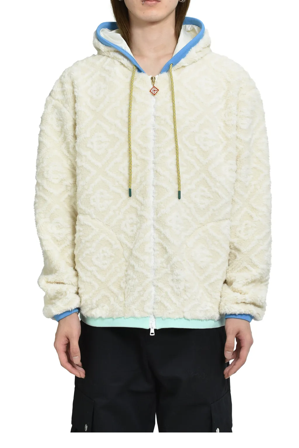 Monogram Fleece Jacket / O.Wht