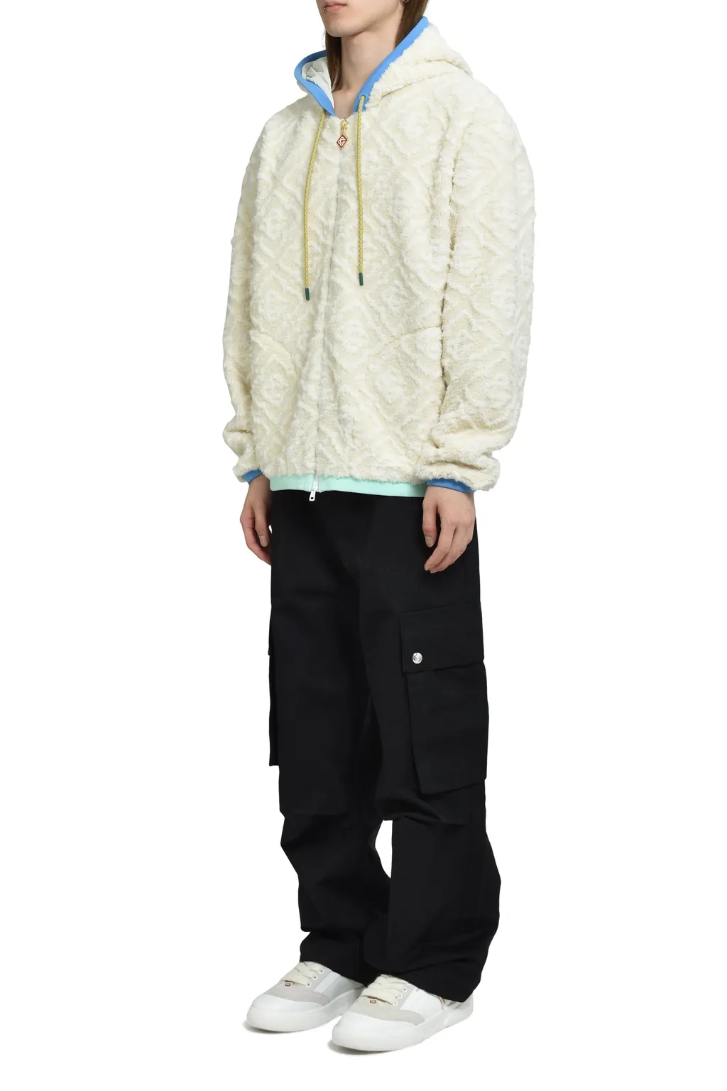 Monogram Fleece Jacket / O.Wht
