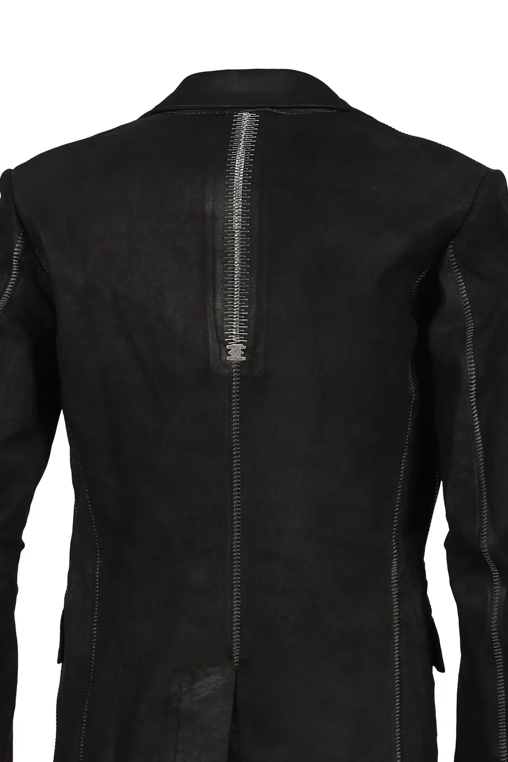 Stretch Leather Classic Blazer / Noir Pionnier