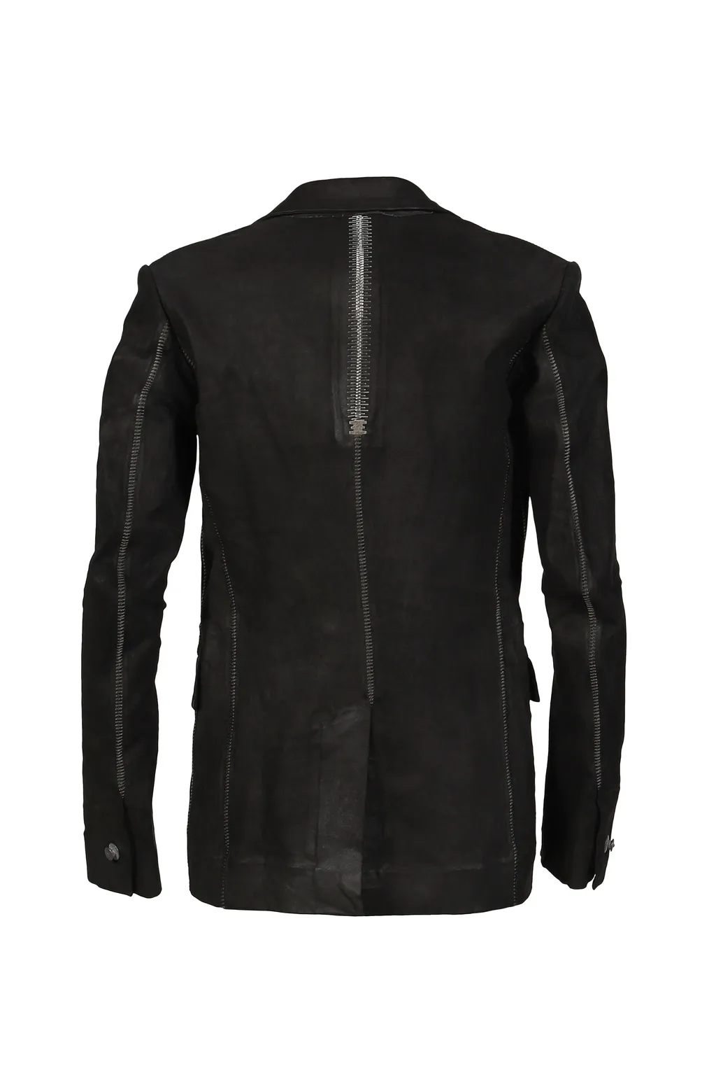 Stretch Leather Classic Blazer / Noir Pionnier