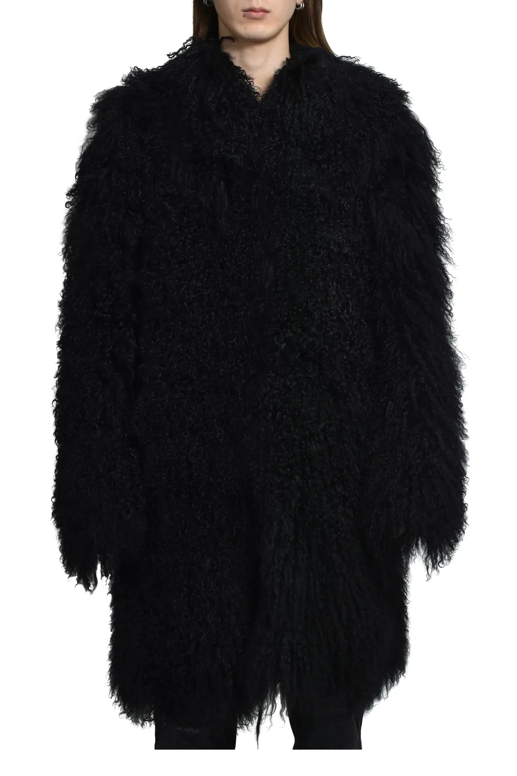 Reversible Mongolian Lambskin Coat / Noir Proxenete