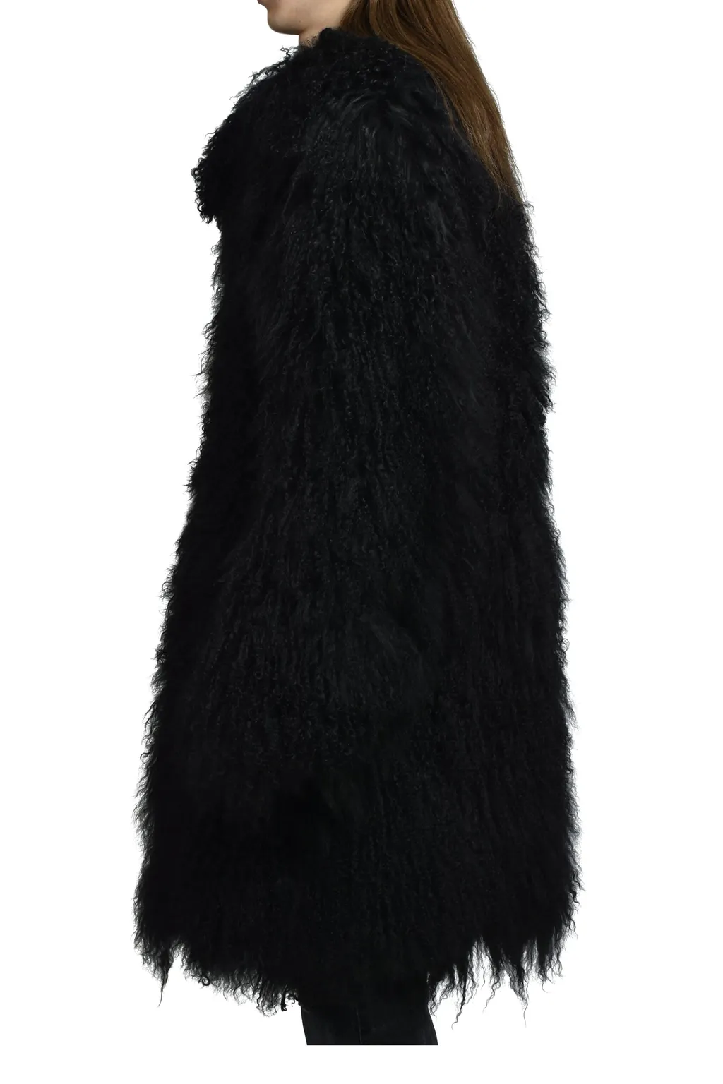 Reversible Mongolian Lambskin Coat / Noir Proxenete