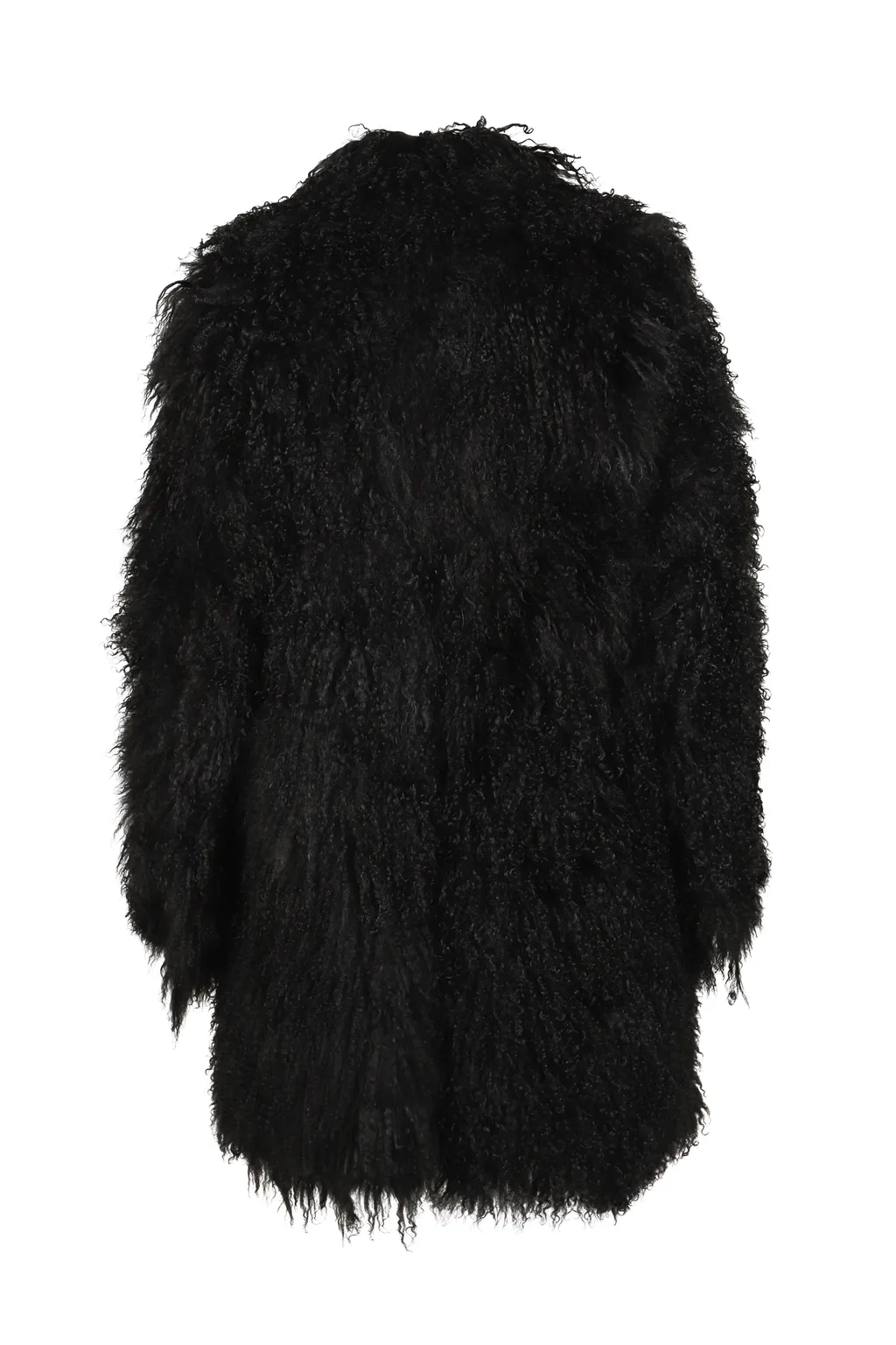Reversible Mongolian Lambskin Coat / Noir Proxenete