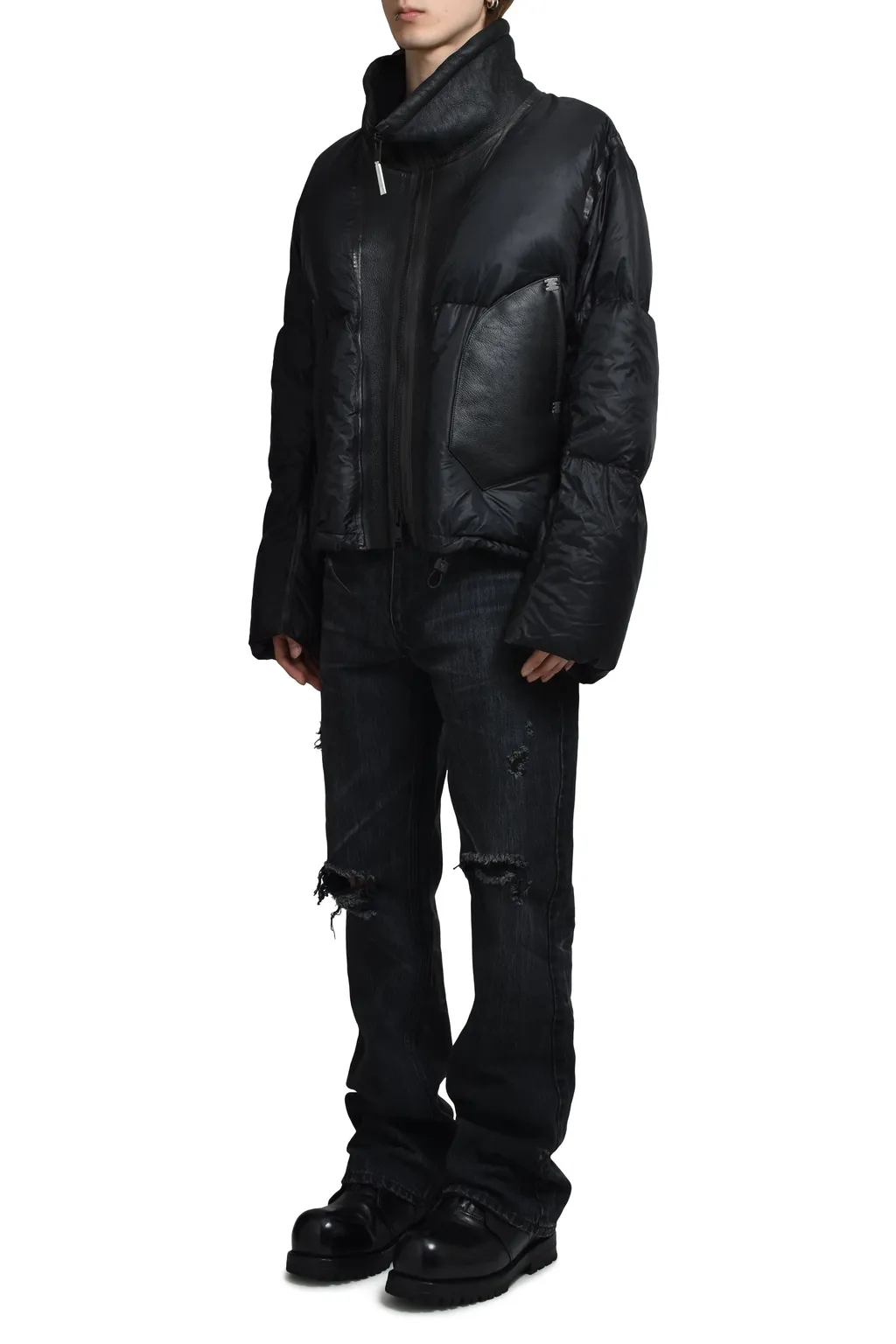 Down High Neck Bombers / Noir Reactive