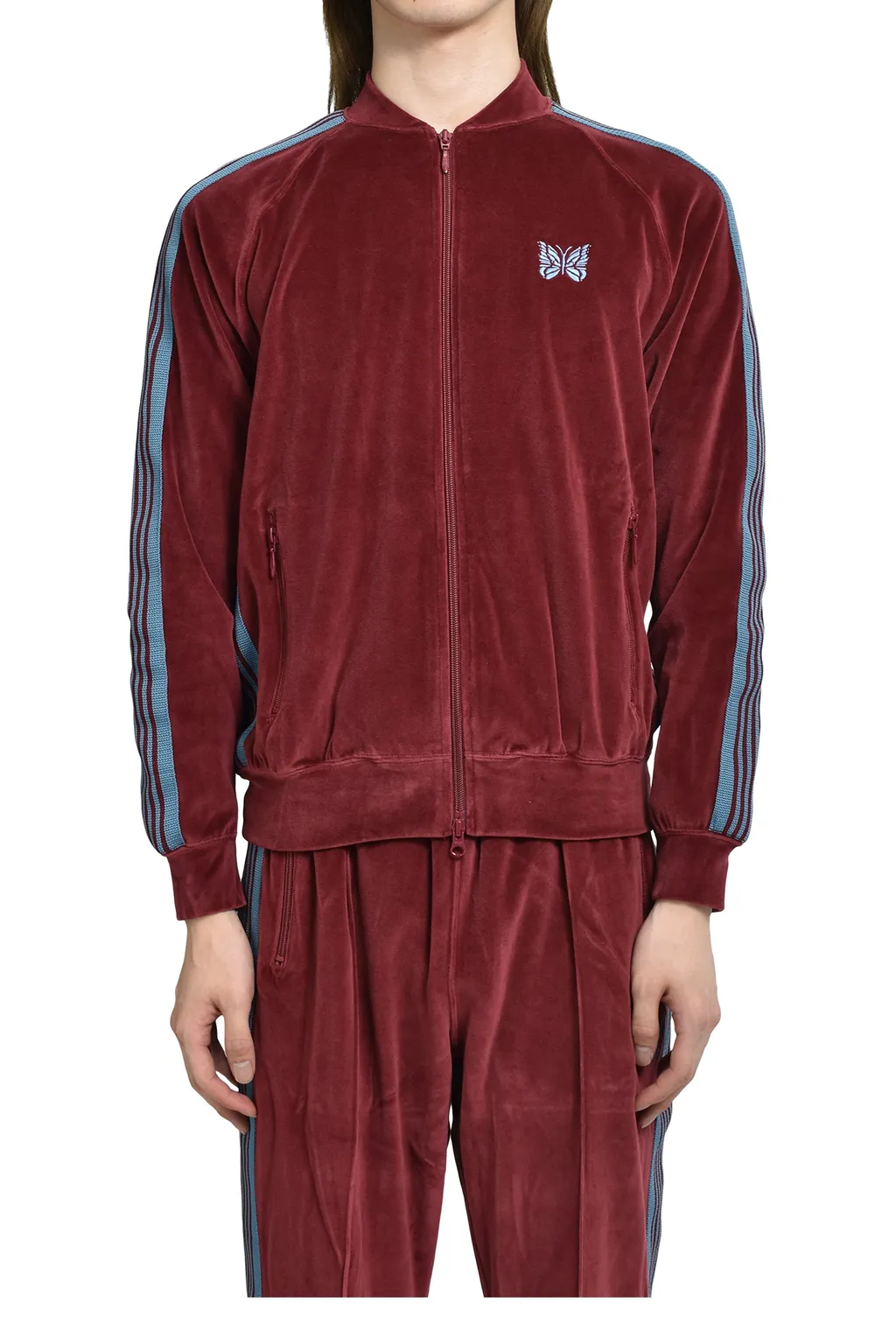 Rib Collar Track Jacket - C/Pe Velour / Bur