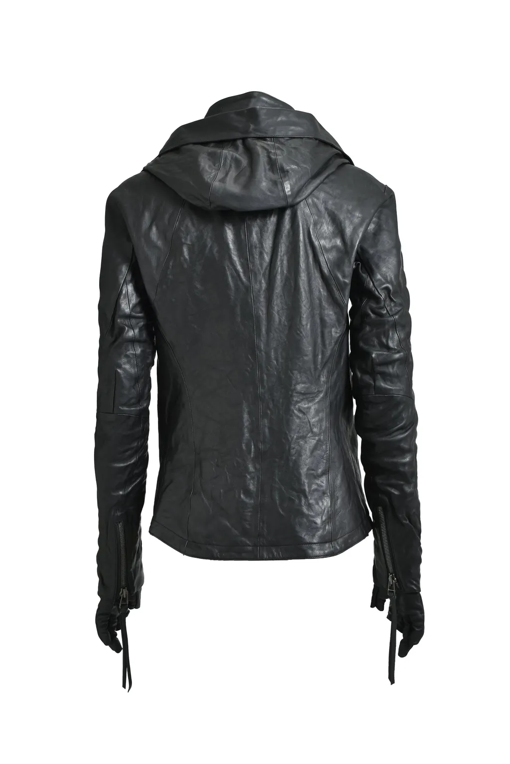 Horse Leather Glove Attached Jacket / Blk