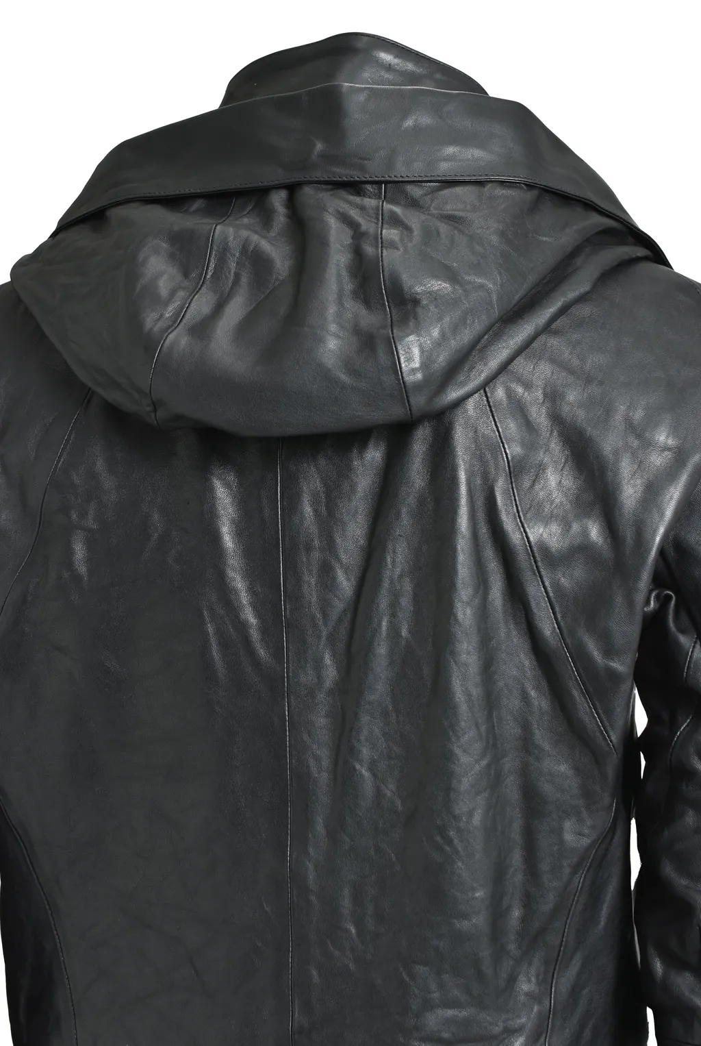 Horse Leather Glove Attached Jacket / Blk