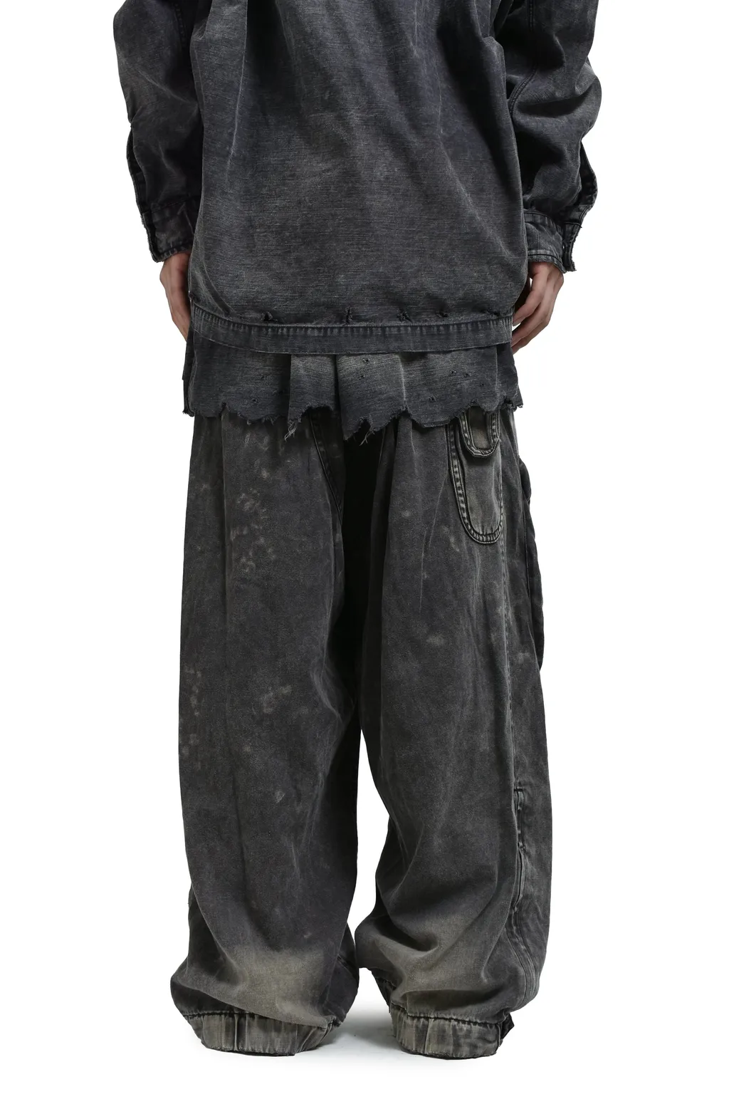 Waist Layerd Flight Pants / Blk