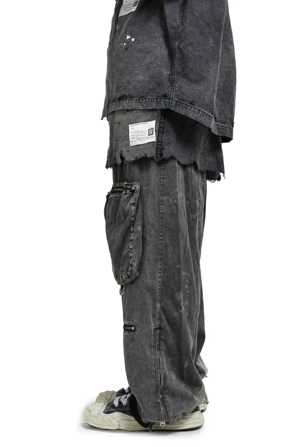 Waist Layerd Flight Pants / Blk