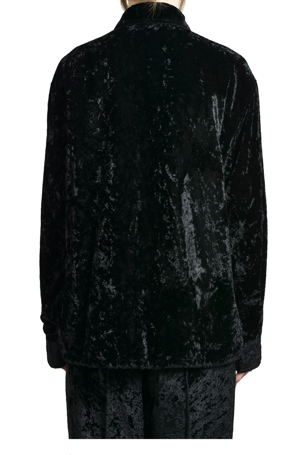 Crush Velvet Blouson / Black