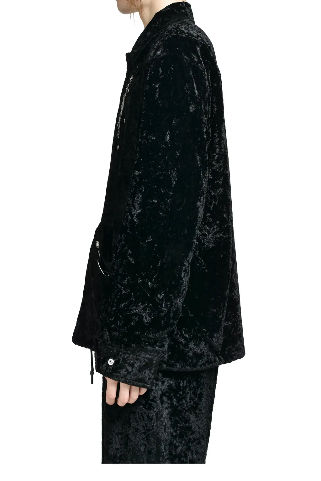Crush Velvet Blouson / Black