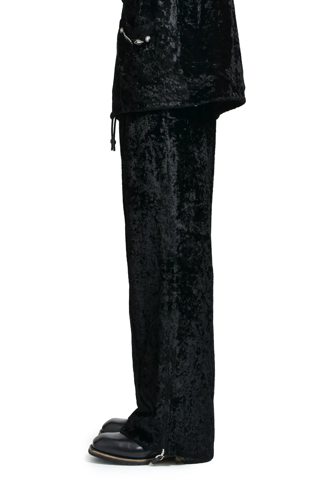 Crush Velvet Pants / Black