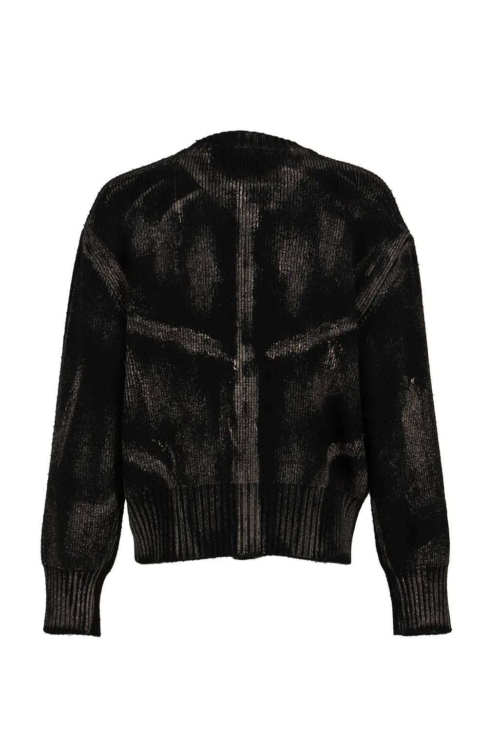 Painted Corset Knit Cardigan / Blk
